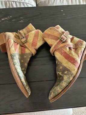 Distressed Americana Modern Vice The Jett USA distressed Flag boots Sz 8.5